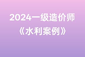 2024年一级造价师【水利案例】
