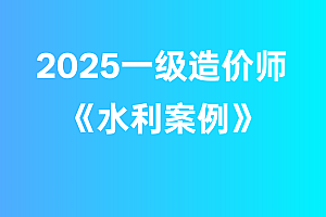 2025年一级造价师【水利案例】