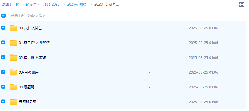 2025年【初级经济师】